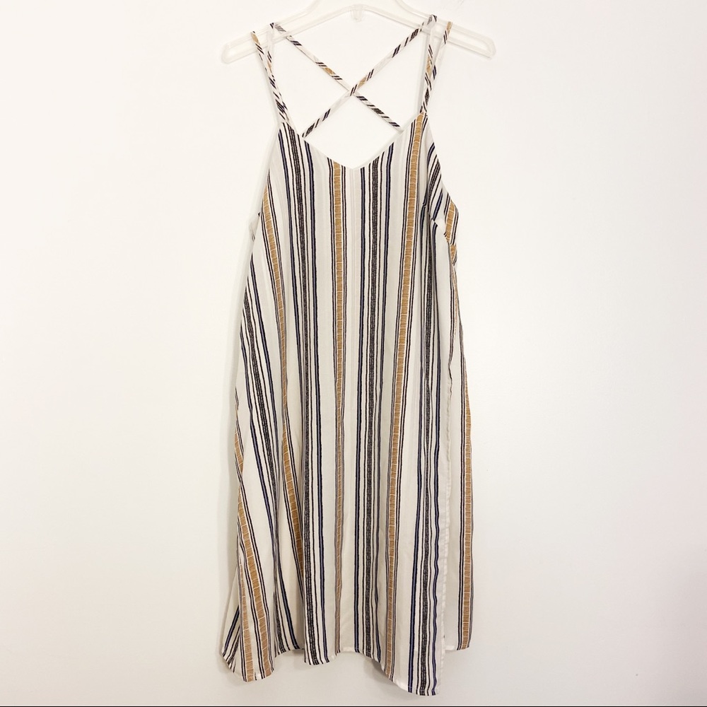 Collective Concepts Vertical Stripe Lined Dress